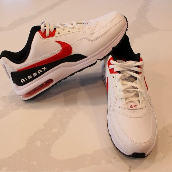 Nike Air Max White and Red Sneakers - Picture 5 of 7
